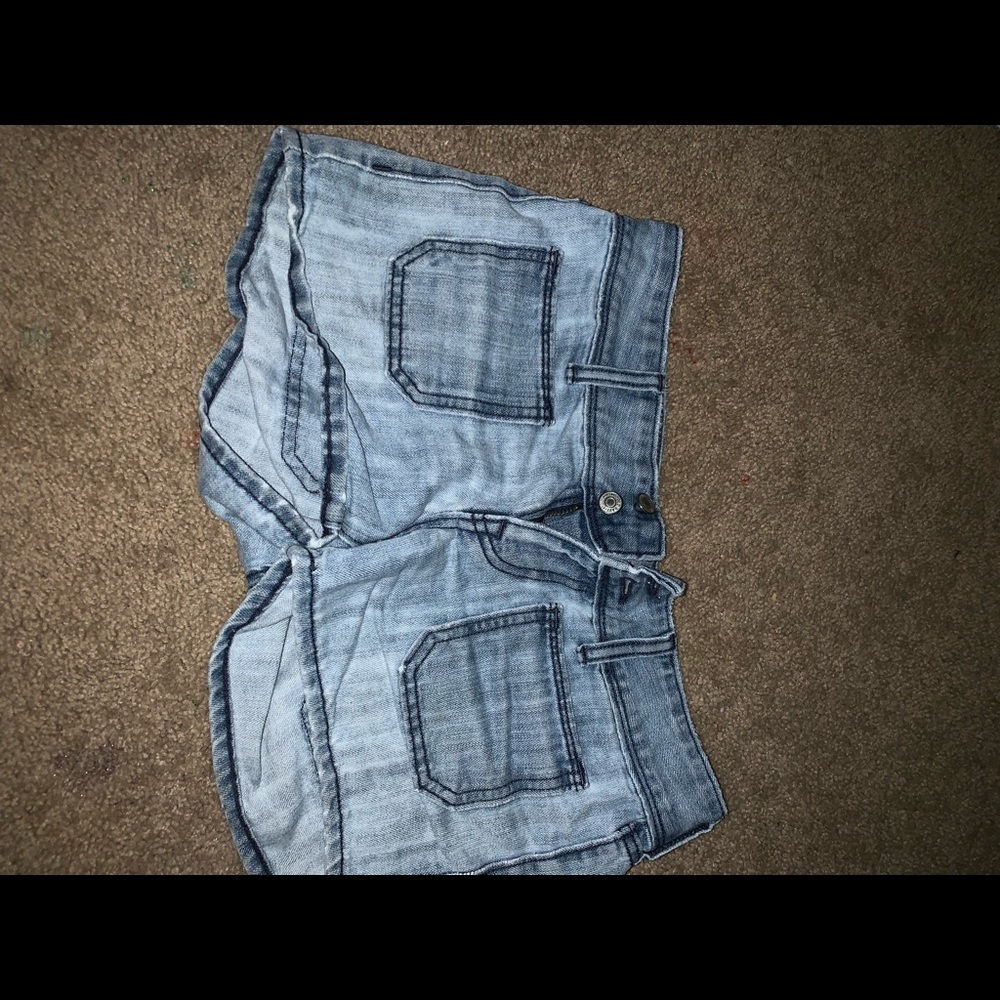 Light blue jean shorts
